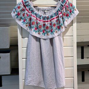 Altar'd State embroidered boho mini dress XS